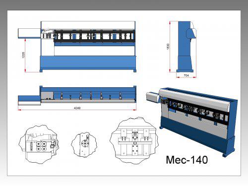 MEC-140 Dobradeira semi auto